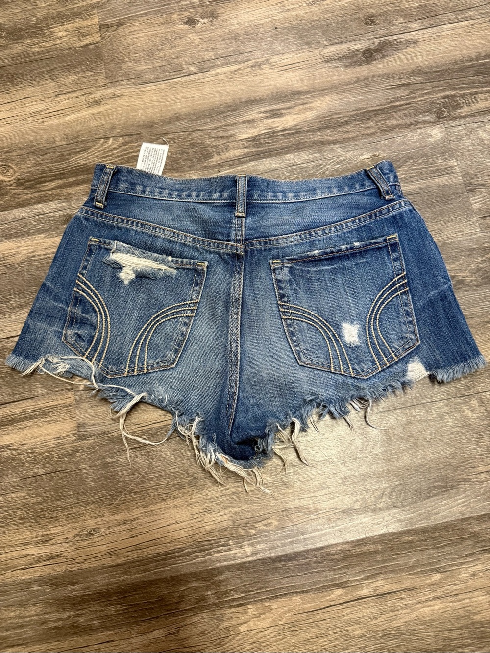 Hollister Distressed Denim Cutoff Shorts - Medium Blue